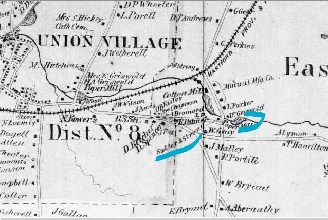 1850s map of paper mill area